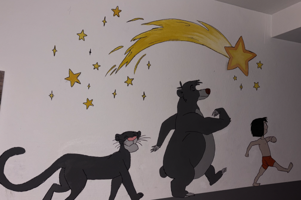Wandmalerei auf Gruppe BärenStark